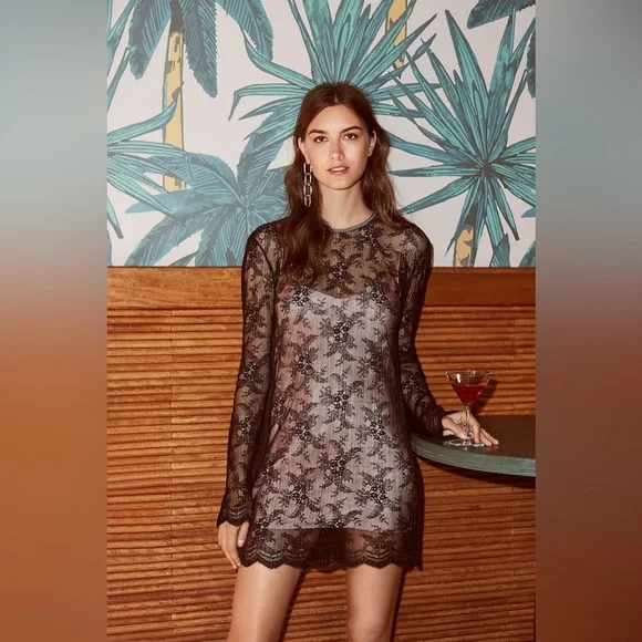 Alexander Wang | Dresses | Alexander Wang Long Sleeves Lace Pleated Mini Dress | Poshmark Alexander Wang | Dresses | Alexander Wang Long Sleeves Lace Pleated Mini Dress | Poshmark